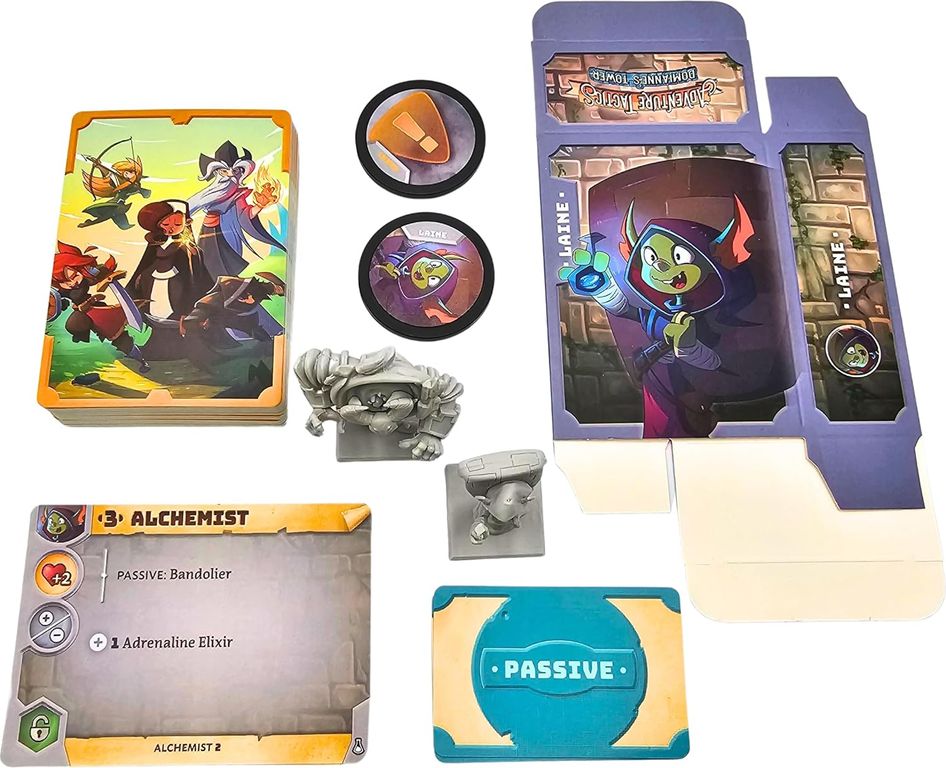 Adventure Tactics: Adventures in Alchemy components