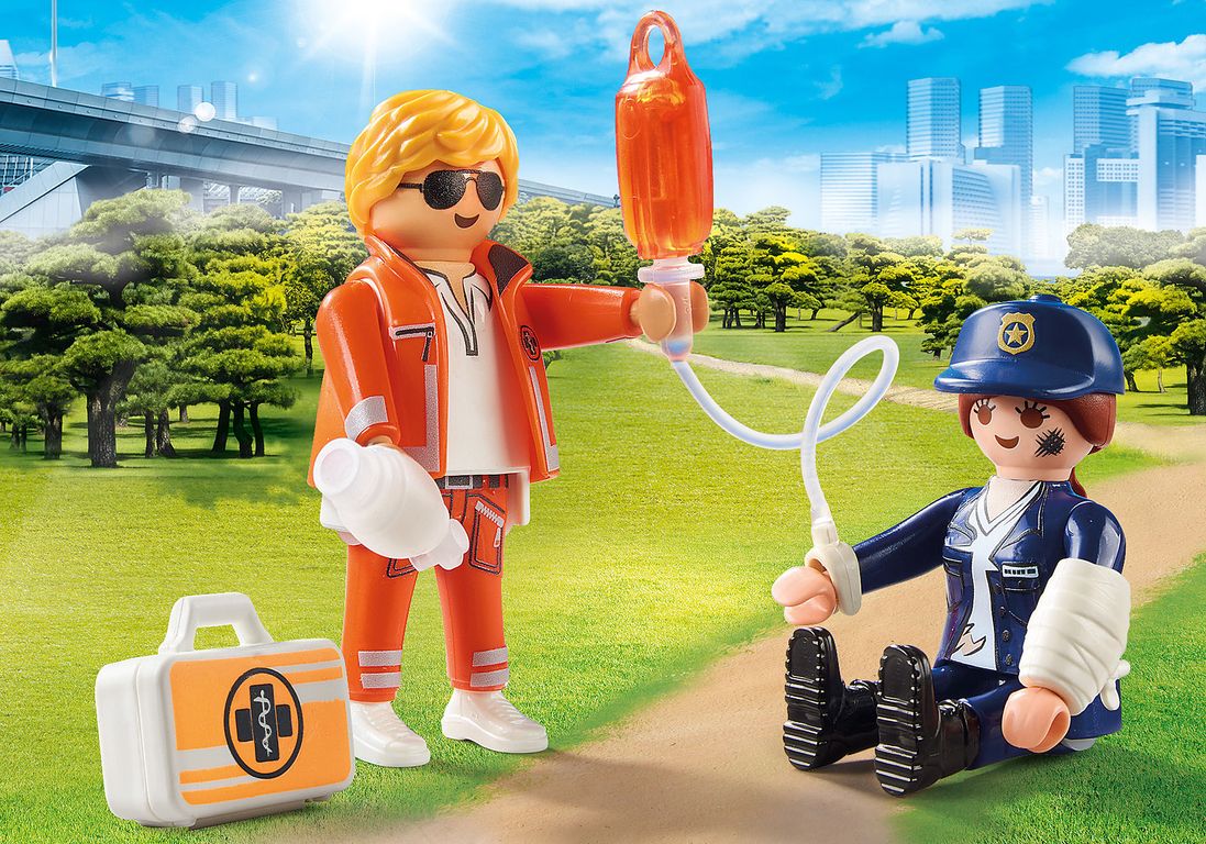Playmobil® City Action DuoPack Doctor and Police Officer components