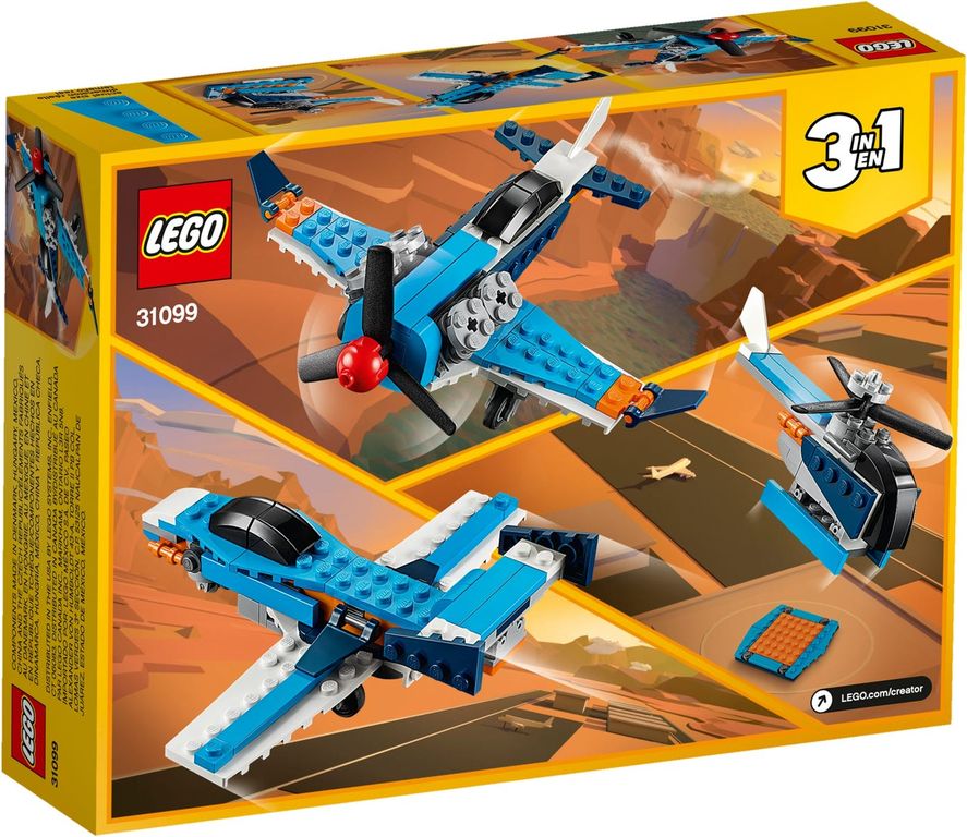 LEGO® Creator Propellerflugzeug rückseite der box