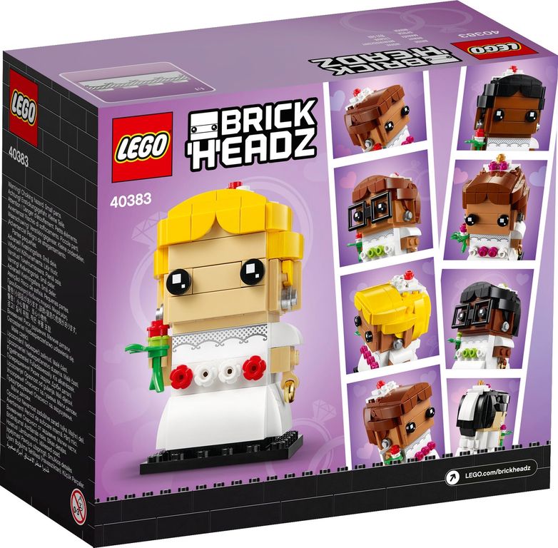 LEGO® BrickHeadz™ Wedding Bride back of the box