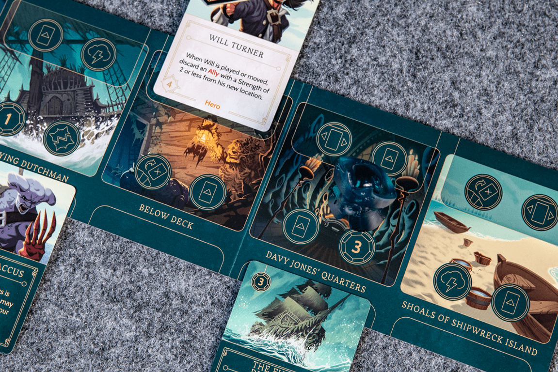 Disney Villainous: Treacherous Tides components