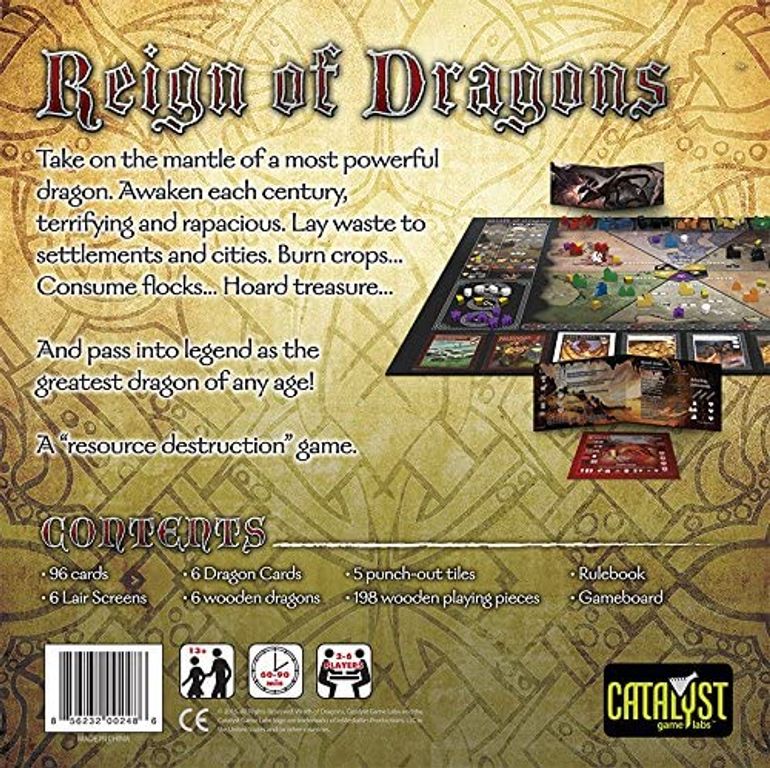 Wrath of Dragons parte posterior de la caja