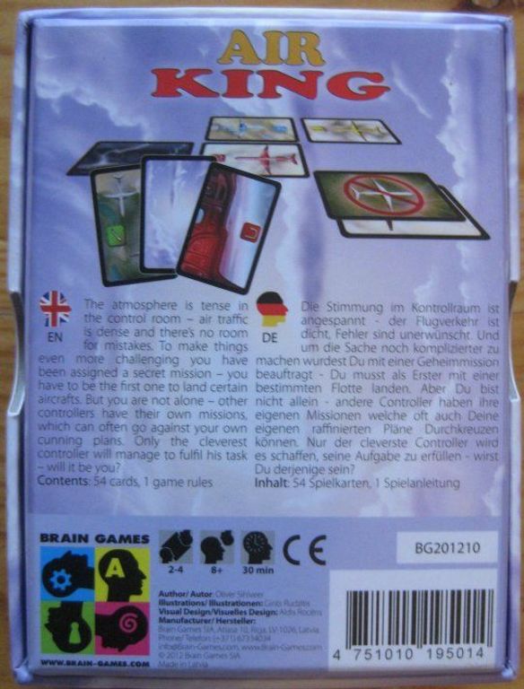 Air King dos de la boîte