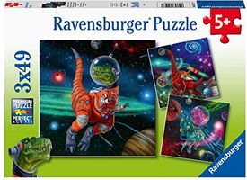 3 puzzels - Dinosaurussen in de ruimte