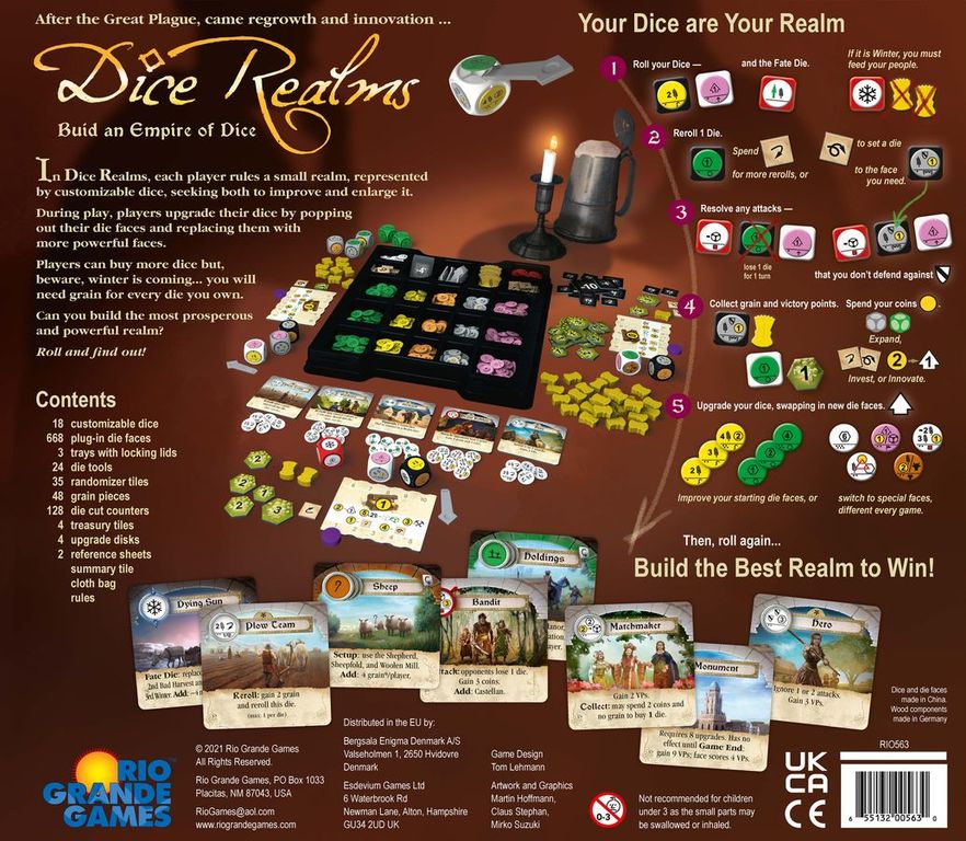Dice Realms back of the box