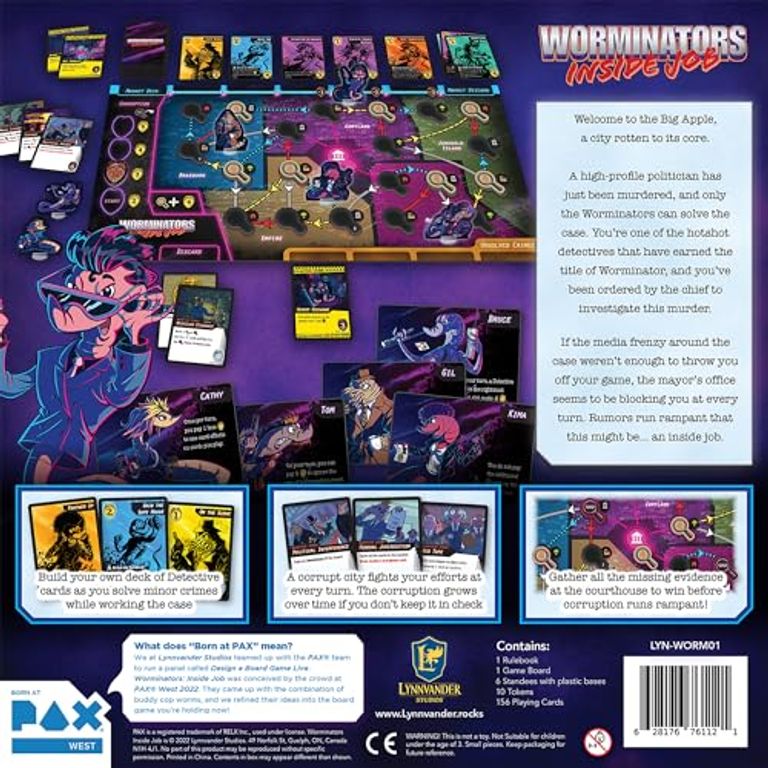 Worminators Inside Job back of the box