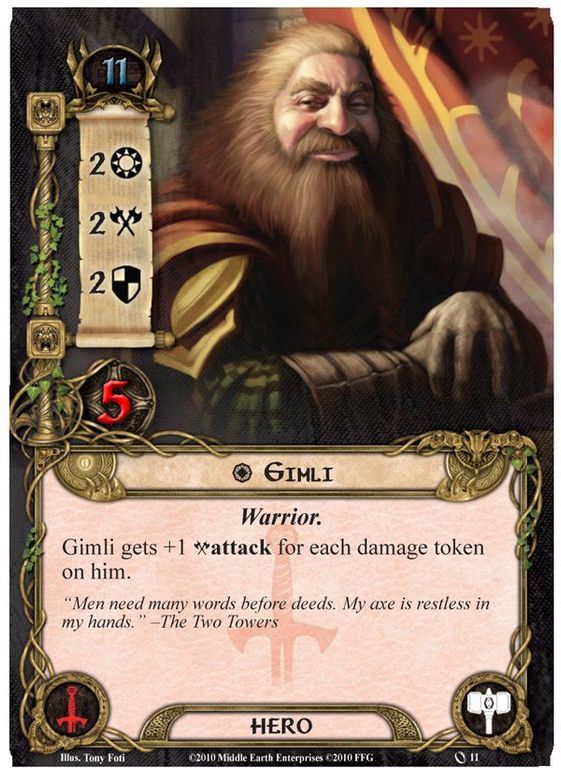 The Lord of the Rings: The Card Game Gimli card