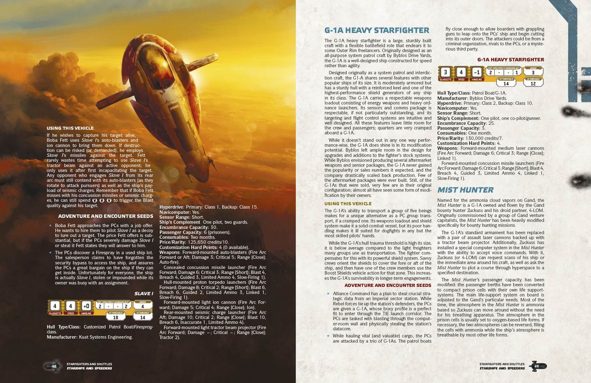 Star Wars RPG: Starships and Speeders manual
