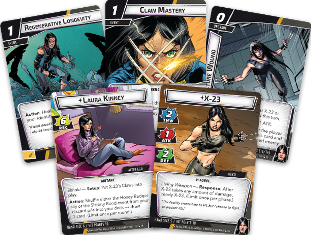 Marvel Champions: The Card Game – X-23 Hero Pack cards