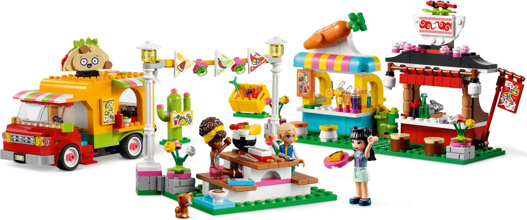 LEGO® Friends Street Food Market components