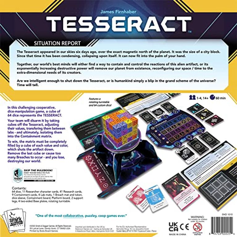 Tesseract parte posterior de la caja