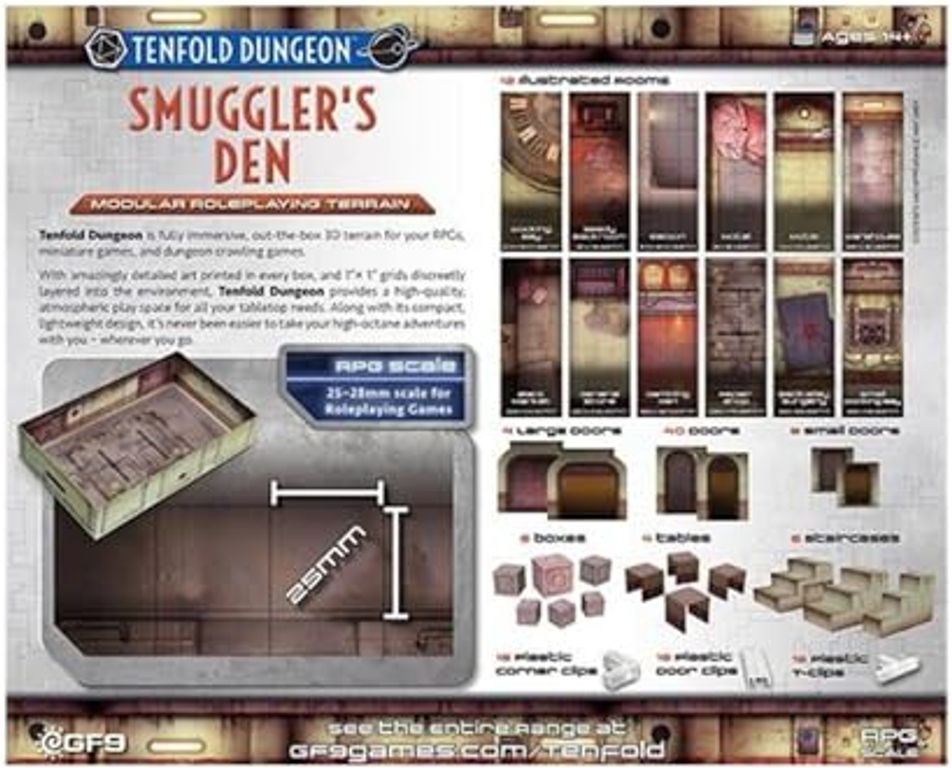 Tenfold Dungeon: Smuggler's Den rückseite der box