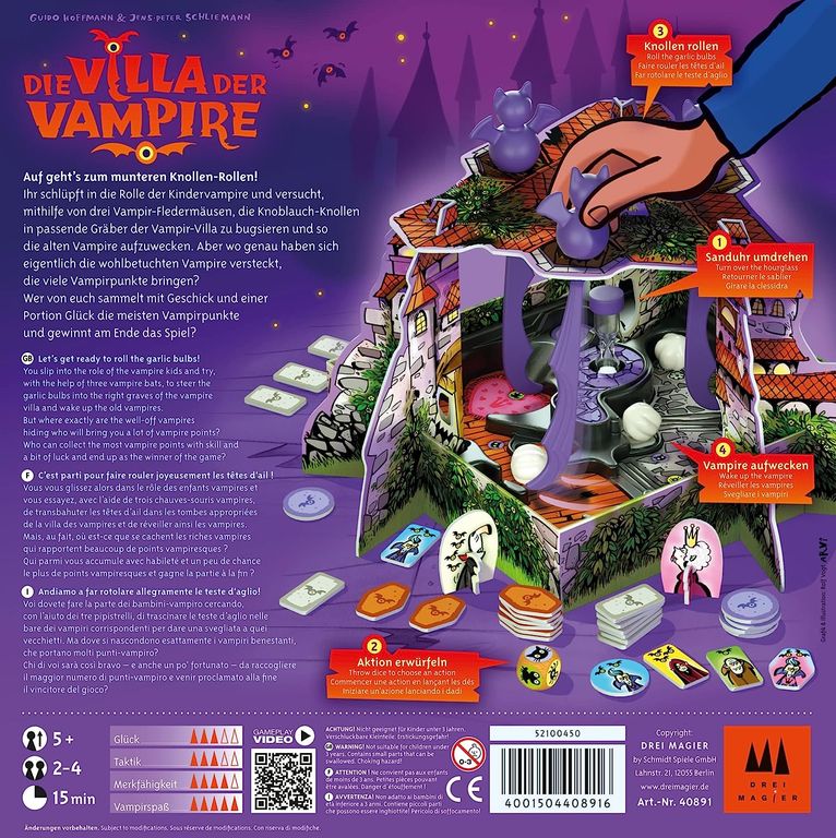 Die Villa der Vampire back of the box