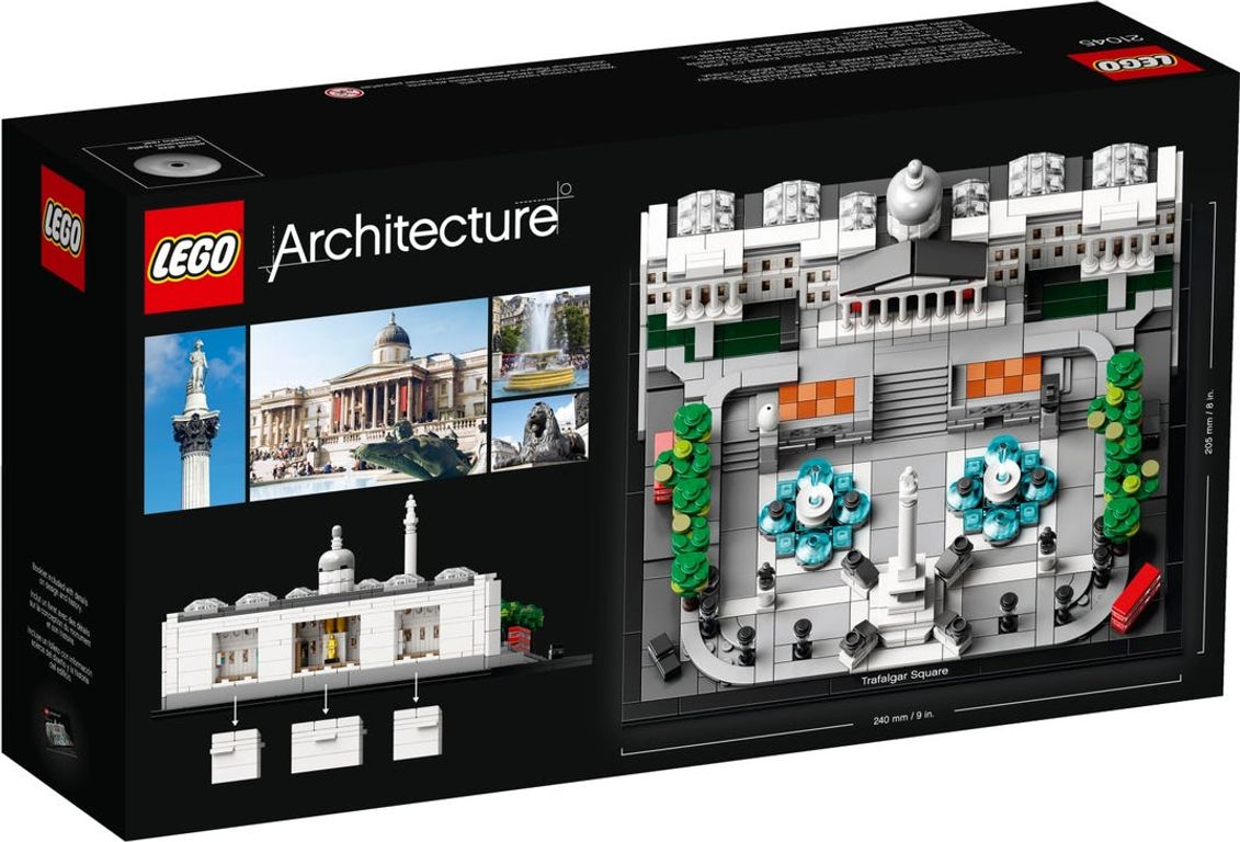 LEGO® Architecture Trafalgar Square parte posterior de la caja