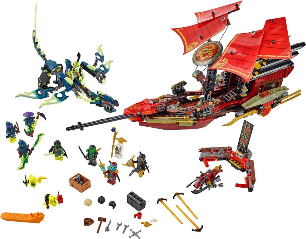 LEGO® Ninjago Final Flight of Destiny’s Bounty components
