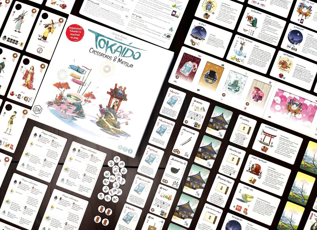 Tokaido: Crossroads & Matsuri componenten