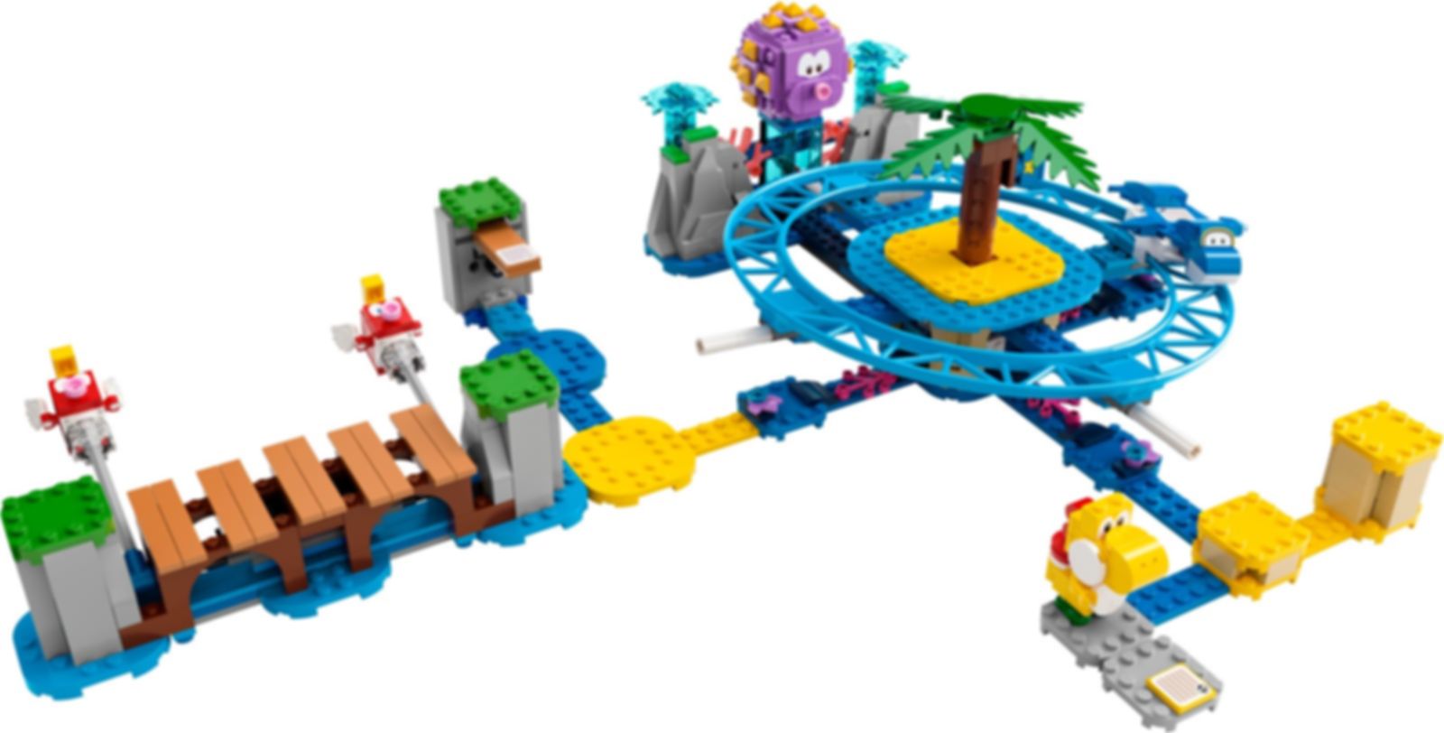 LEGO® Super Mario™ Big Urchin Beach Ride Expansion Set components