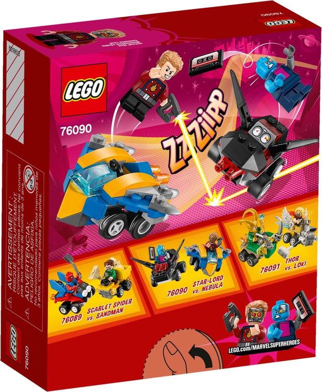 LEGO® Marvel Mighty Micros: Star-Lord vs. Nebula back of the box