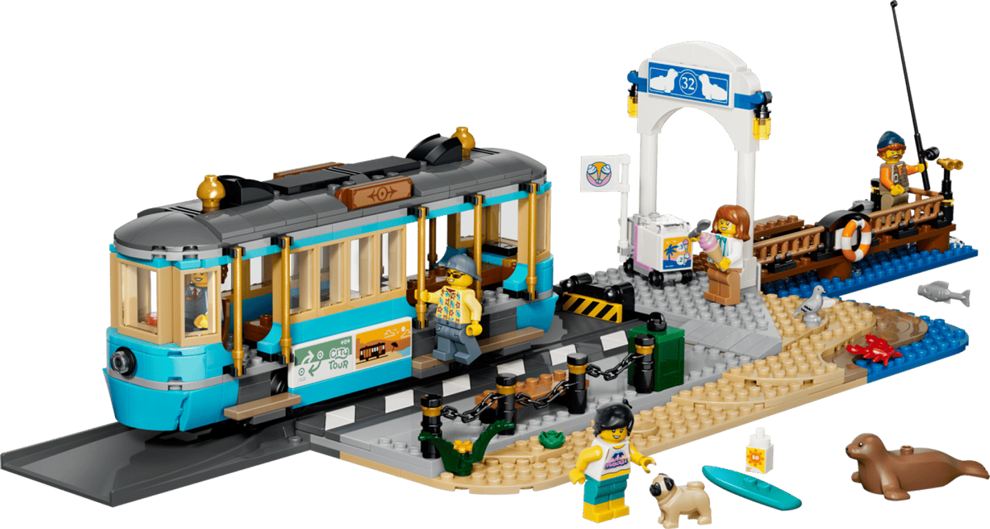 LEGO® City Classic Beach Streetcar components
