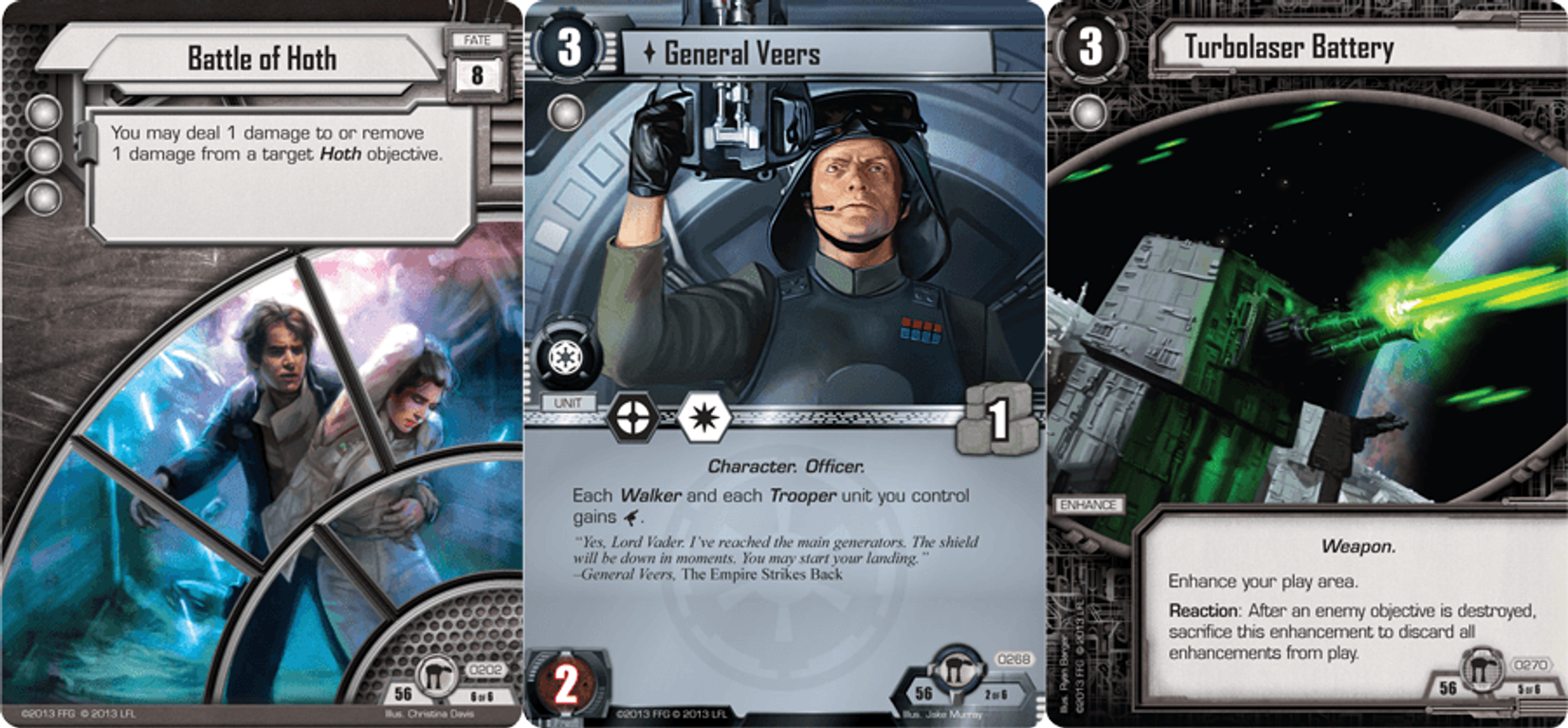 Star Wars: The Card Game - Assault on Echo Base cards