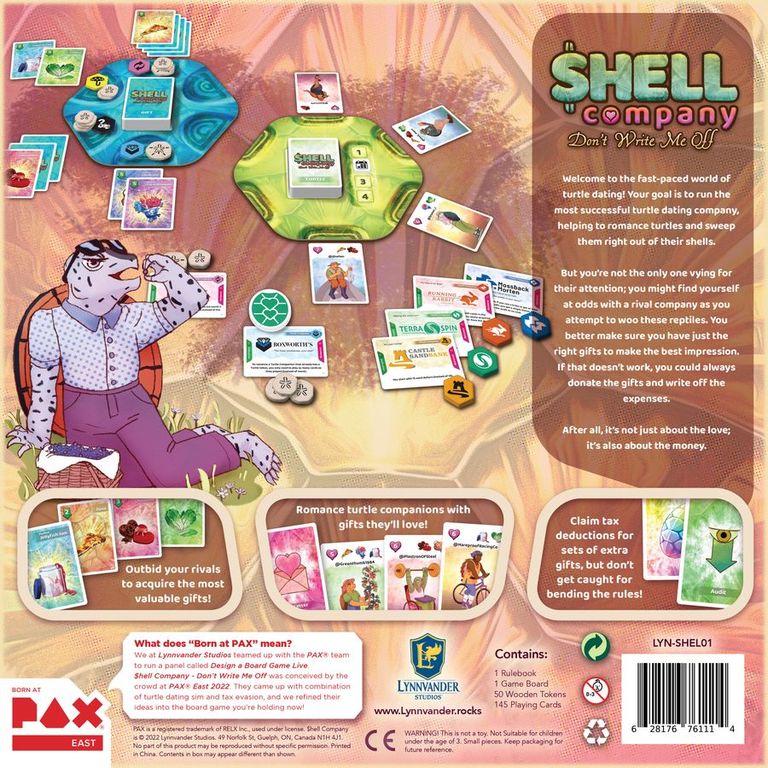 Shell Company: Don't Write Me Off parte posterior de la caja