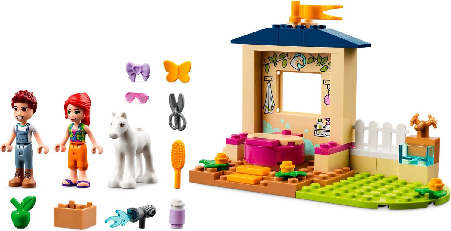LEGO® Friends Pony-Washing Stable components