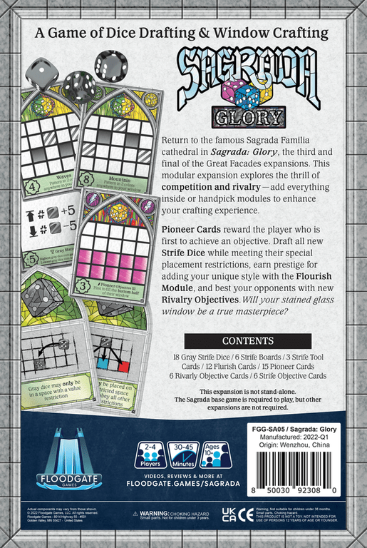 Sagrada: The Great Facades – Glory back of the box