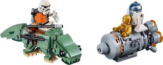 LEGO® Star Wars Capsule de sauvetage contre Microfighter Dewback™ composants