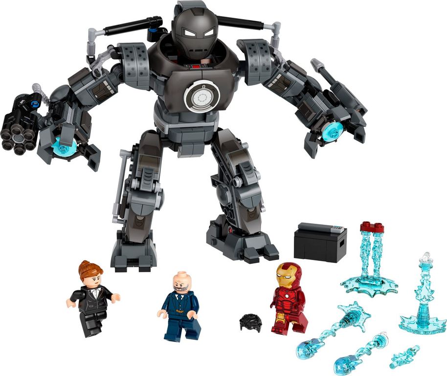 LEGO® Marvel Iron Man: Iron Monger Mayhem components