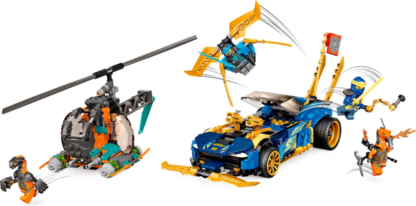 LEGO® Ninjago Auto da corsa di Jay e Nya - EVOLUTION gameplay