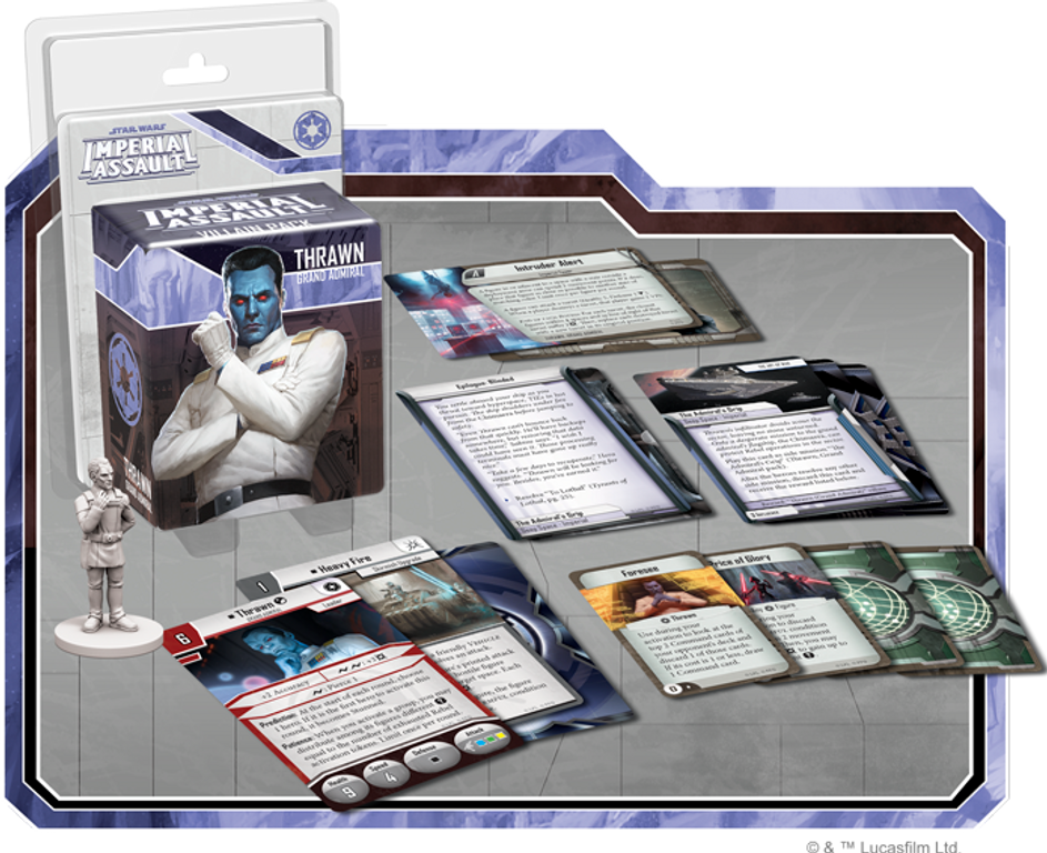 Star Wars: Imperial Assault – Thrawn Villain Pack components