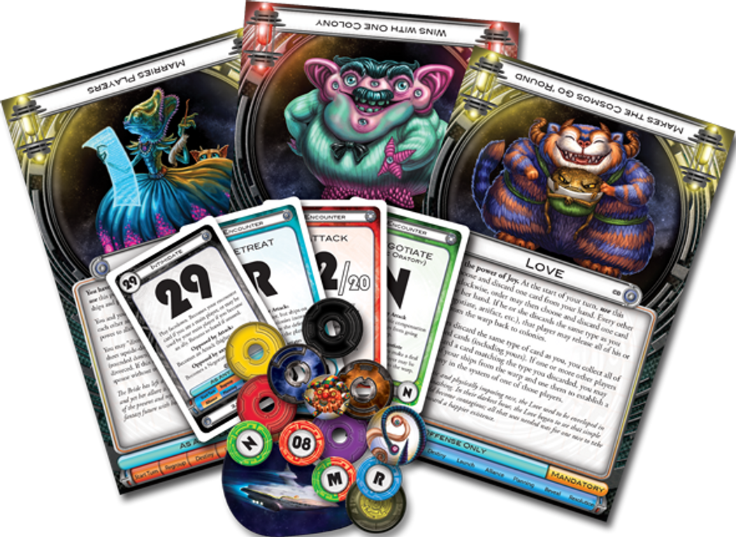 Cosmic Encounter: Cosmic Dominion componenten