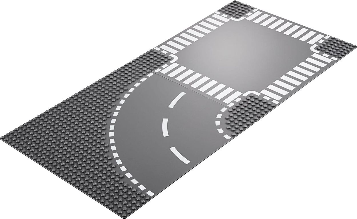 LEGO® City Curve and Crossroad components