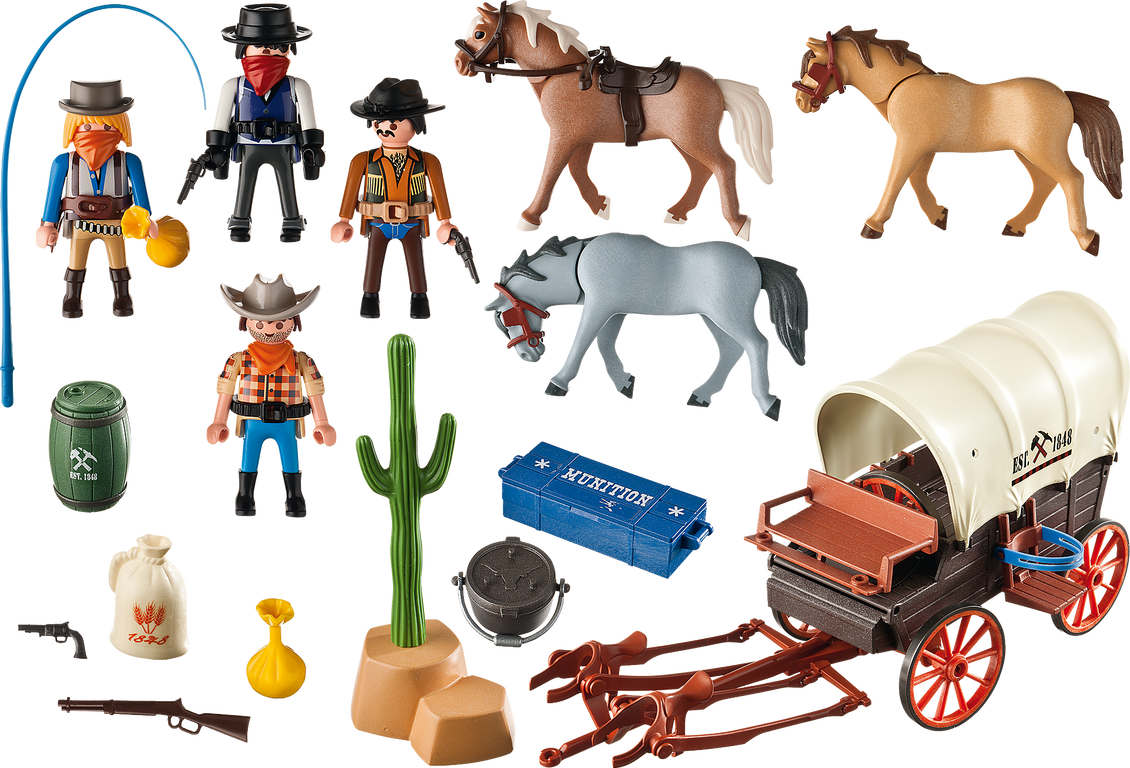 Playmobil® Western Covered Wagon with Raiders components