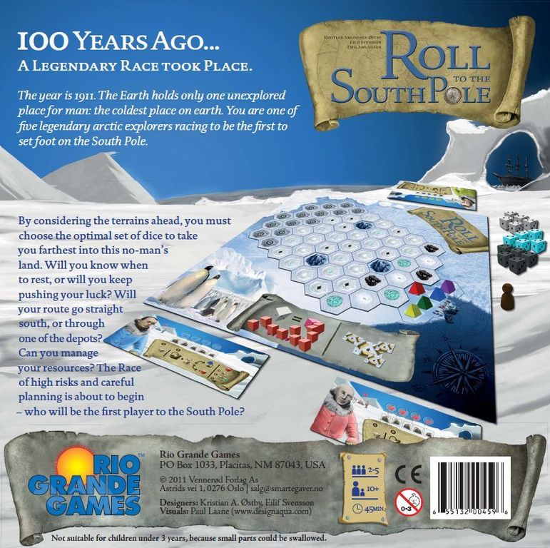 Roll to the South Pole rückseite der box