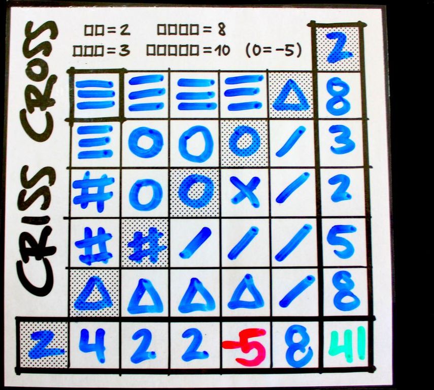 Criss Cross game board