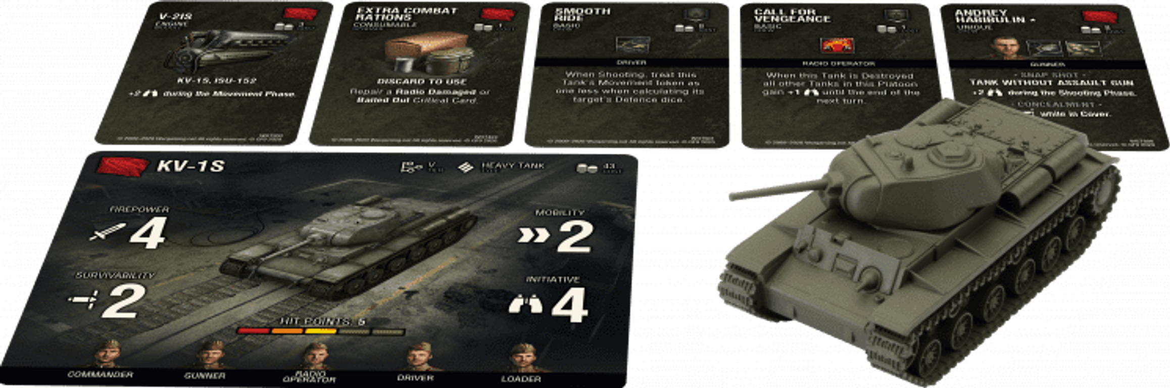 World of Tanks Miniatures Game: Soviet – KV-1S componenten