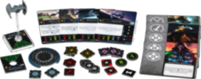 Star Wars X-Wing Second Edition: TIE des Inquisitors Erweiterungspack komponenten