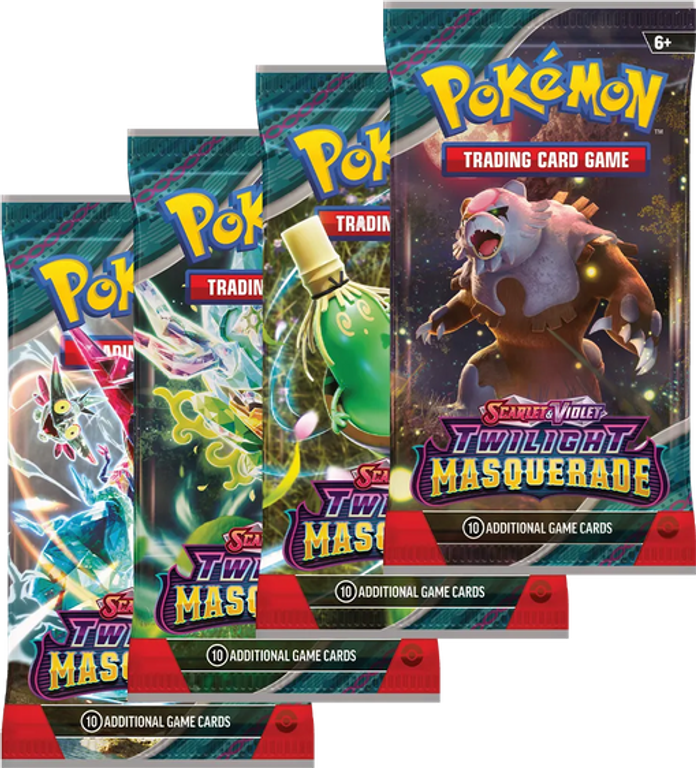 Pokémon TCG: Scarlet & Violet-Twilight Masquerade Booster Bundle (6 Packs) kaarten