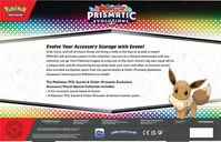 Pokémon TCG: Scarlet & Violet - Prismatic Evolutions Accessory Pouch back of the box