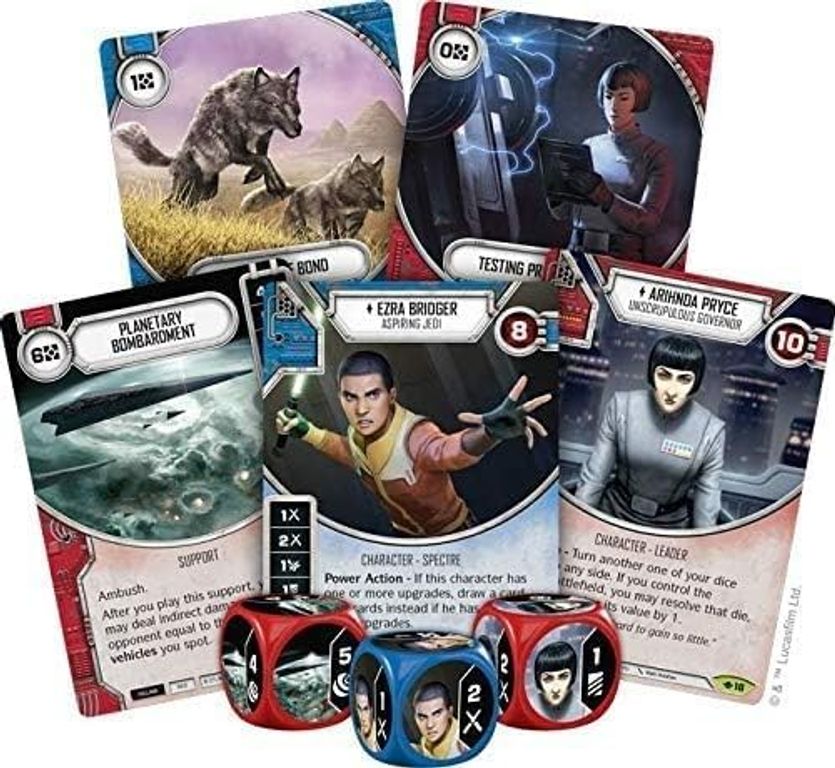Star Wars: Destiny - Way of the Force Booster Pack componenten