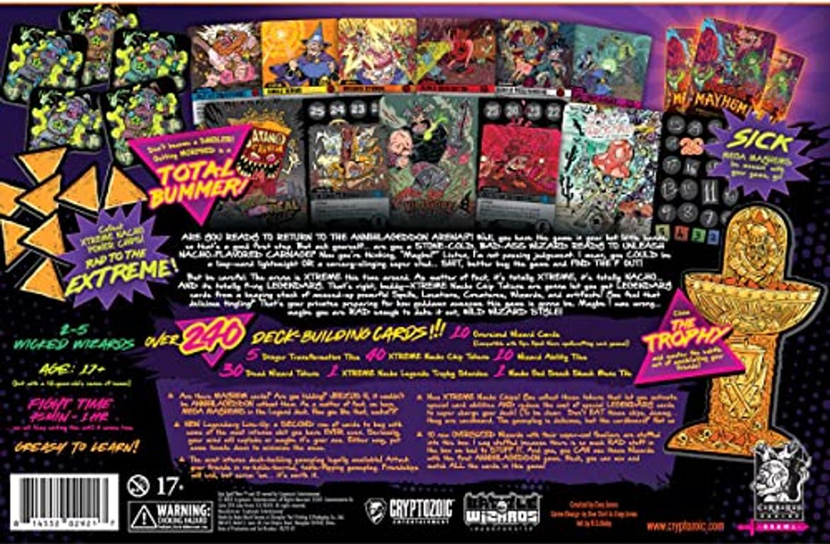 Epic Spell Wars of the Battle Wizards: Annihilageddon 2 – Xtreme Nacho Legends back of the box