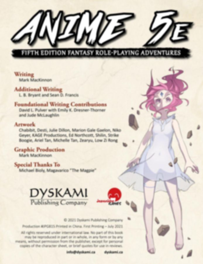 Anime 5E manual