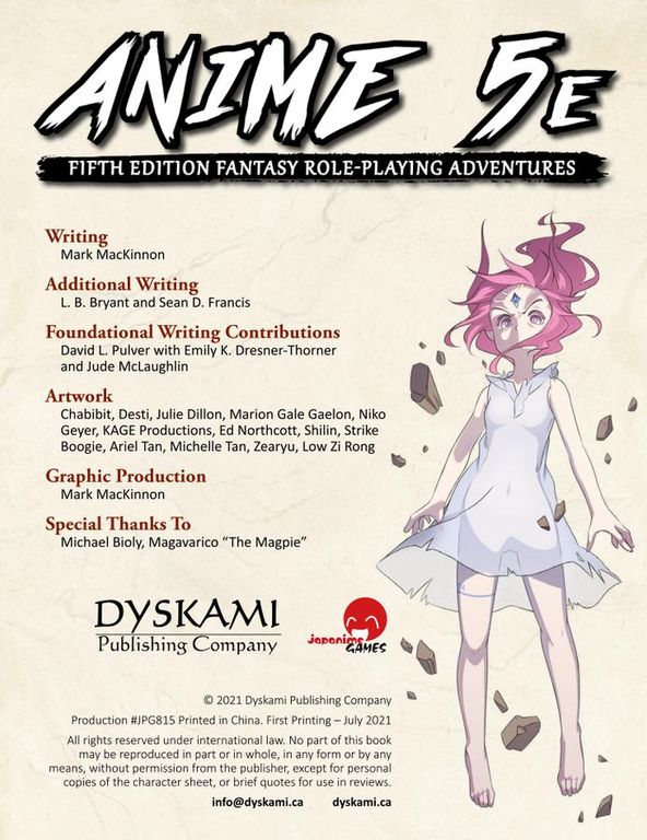 Anime 5E manual