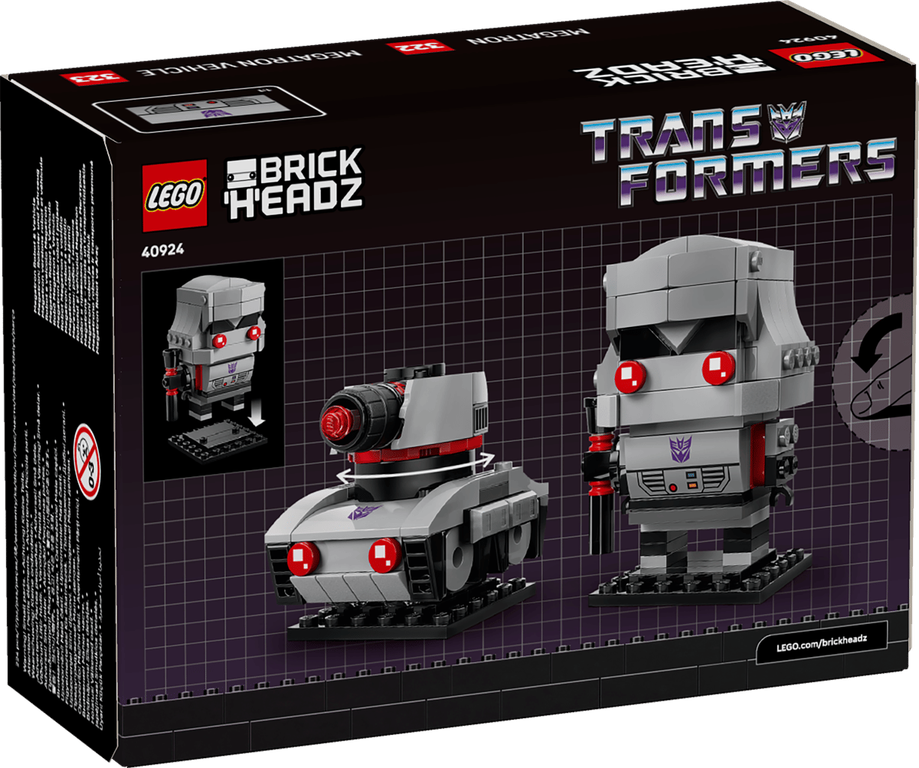 LEGO® BrickHeadz™ Robot e veicolo Megatron torna a scatola