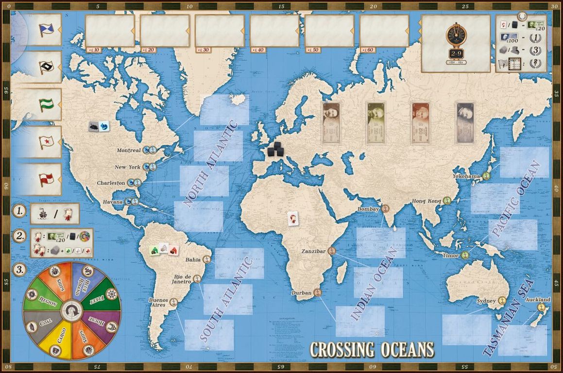 Crossing Oceans game board
