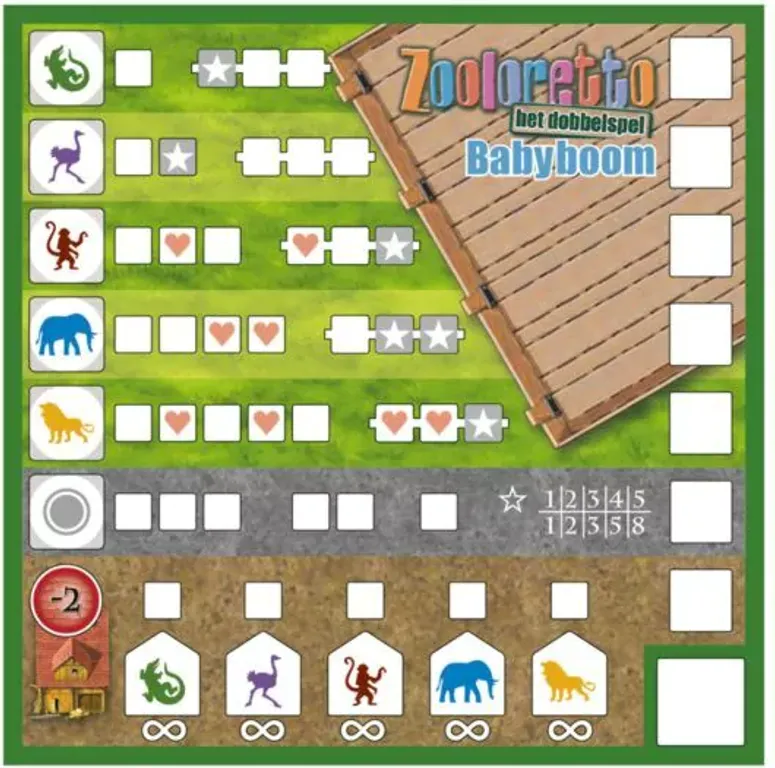 Zooloretto Würfelspiel Trio game board