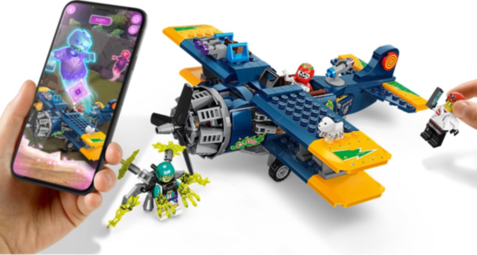 LEGO® Hidden Side Avión Acrobático de El Fuego jugabilidad