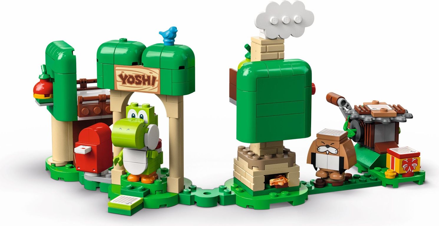 LEGO® Super Mario™ Yoshi’s Gift House Expansion Set components