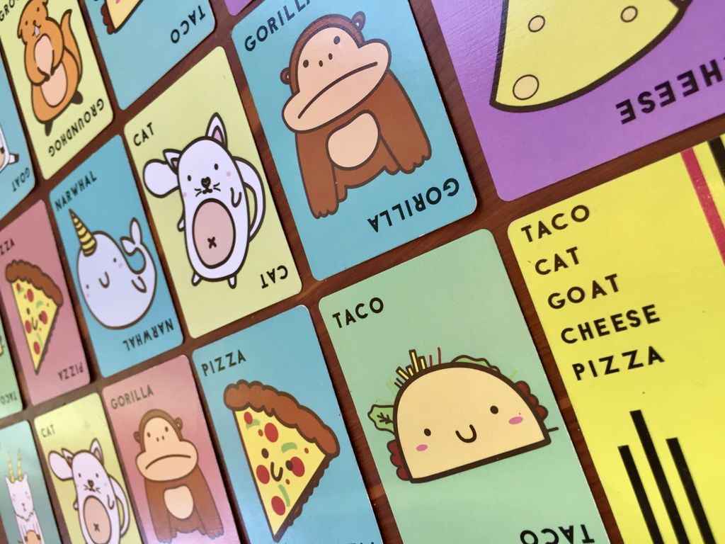 Taco Gato Cabra Queso Pizza cartas